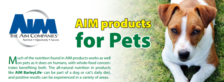 AIM whole-food supplements suited to dogs and cats